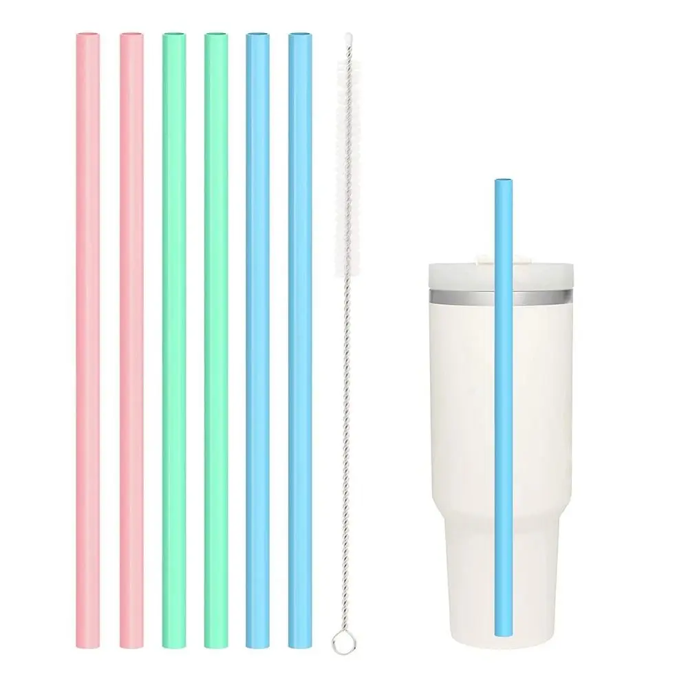 6Pack Replacement Straws for  Cup Adventure Quencher Travel Tumbler with Cleaning Brush for Stanely Cup