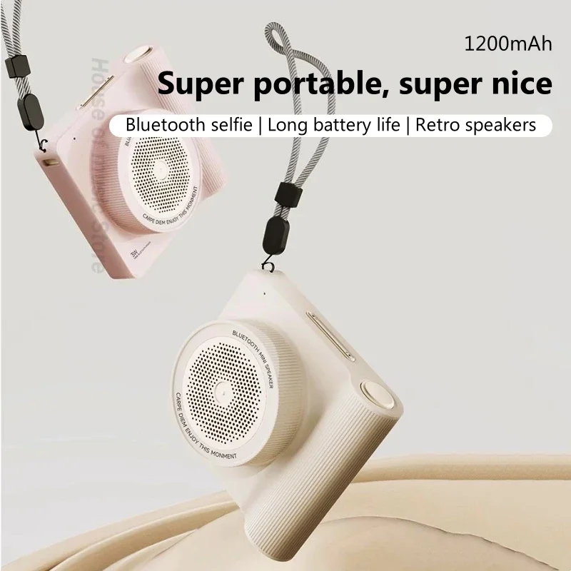 Altoparlante Bluetooth esterno Multifunzione Retro Telefono cellulare Selfie Artefatto Batteria ad alta capacità da 1200 mAh Audio wireless portatile
