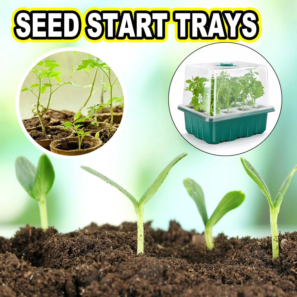 12 Holes Garden Nursery Seedli - đánh giá và giá Seed Starter Trays