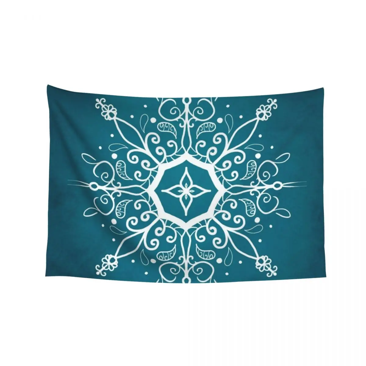 

Mandala Teal and White Tapestry Luxury Living Room Decoration Home Decor Aesthetic Bedrooms Decorations Tapestry