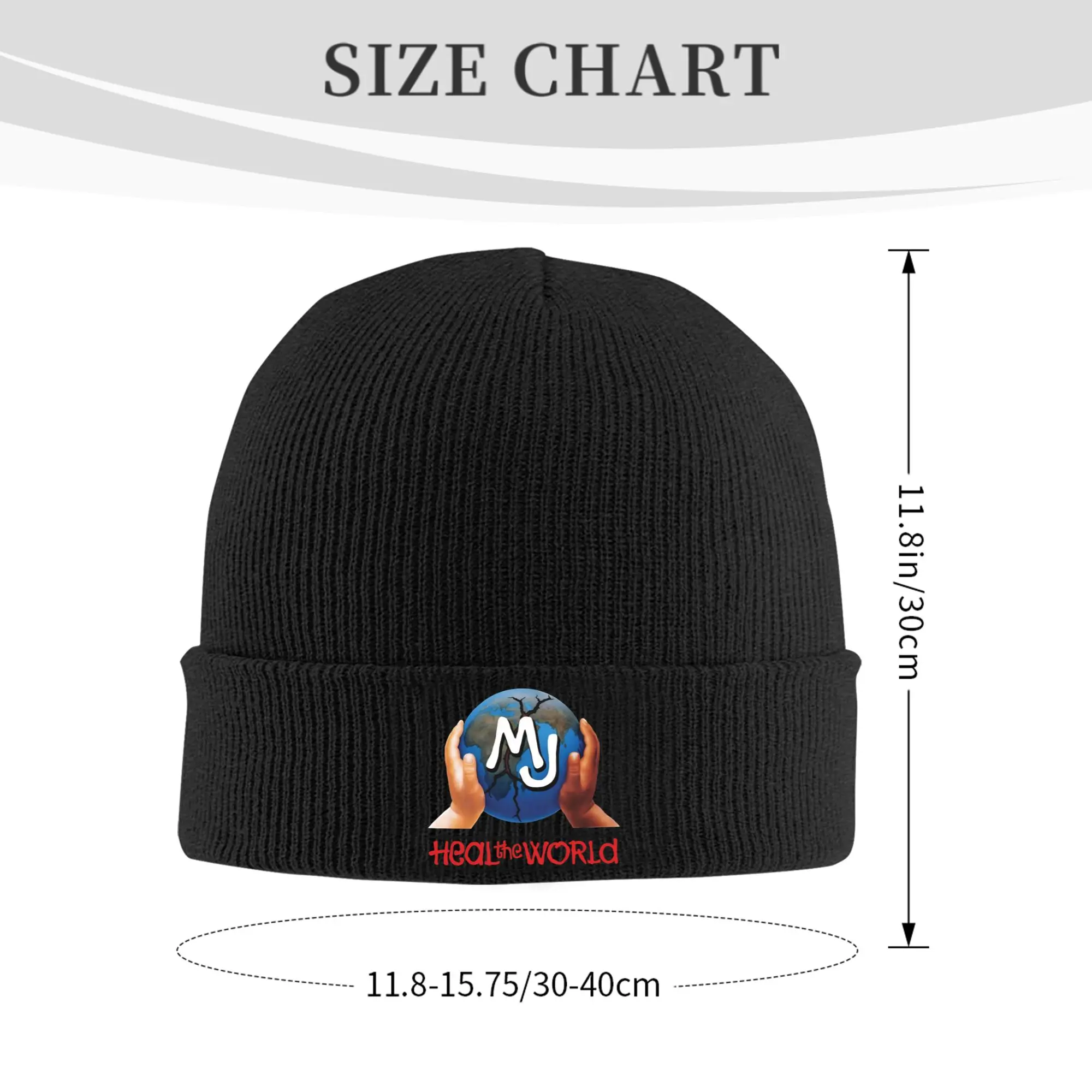 Heal The World MJ Signature michaels jacksons Knit Hat Beanie Autumn Winter Hat Warm Unisex  Street  Cap Men Women Gifts,