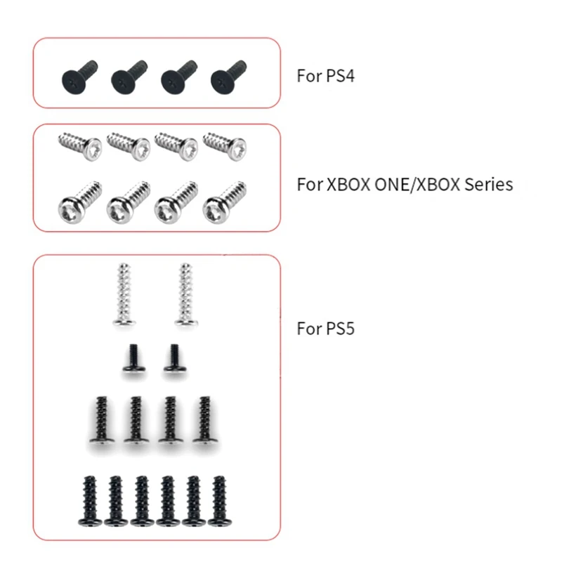 1Set Parts Accessories Suitable For PS4 PS5  ONE Series X S Handle Repair With Cross T6T8 Screw Set Handle Repair Tool