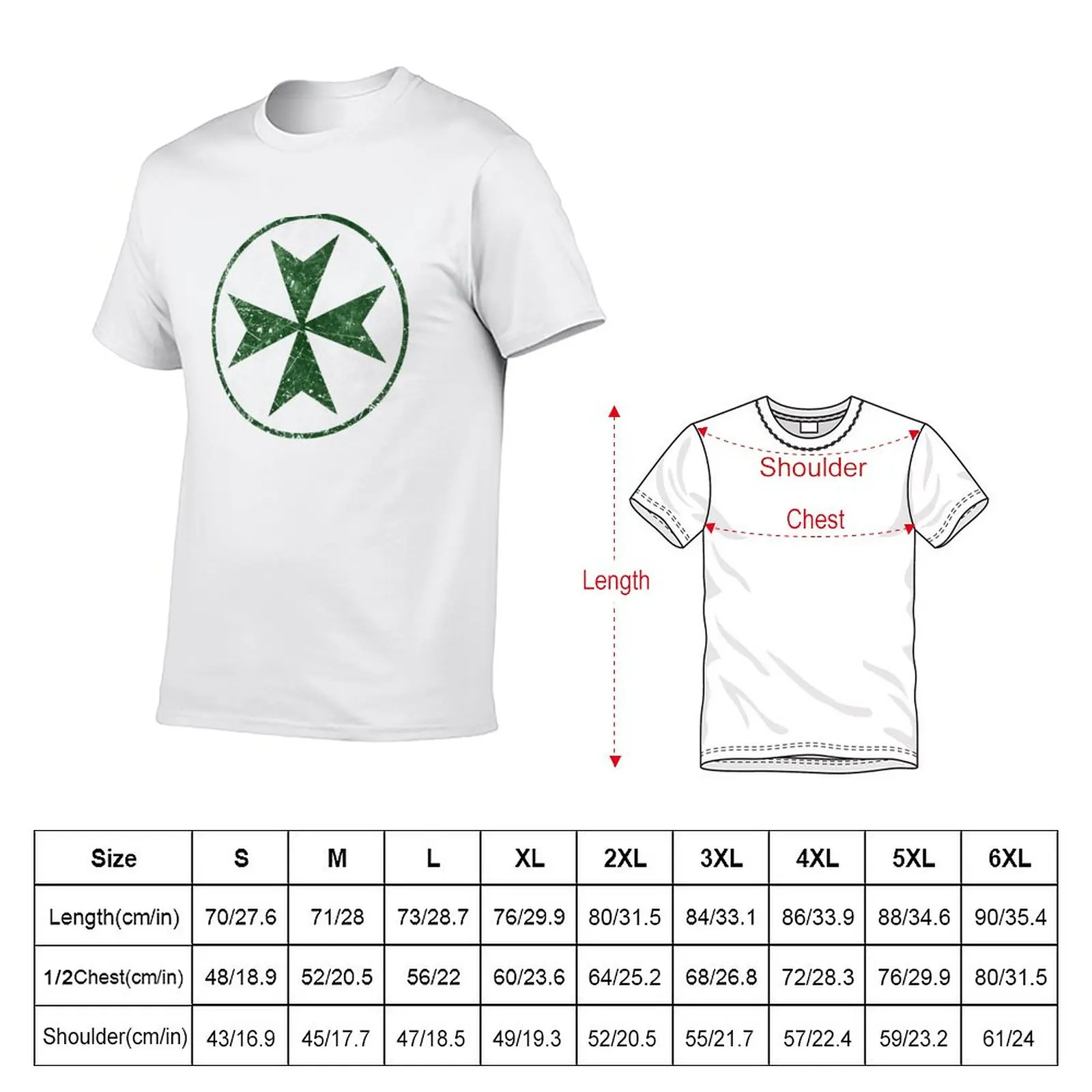 New Order of Saint Lazarus Green Cross T-Shirt t shirt man boys t shirts Short t-shirt t shirts for men graphic