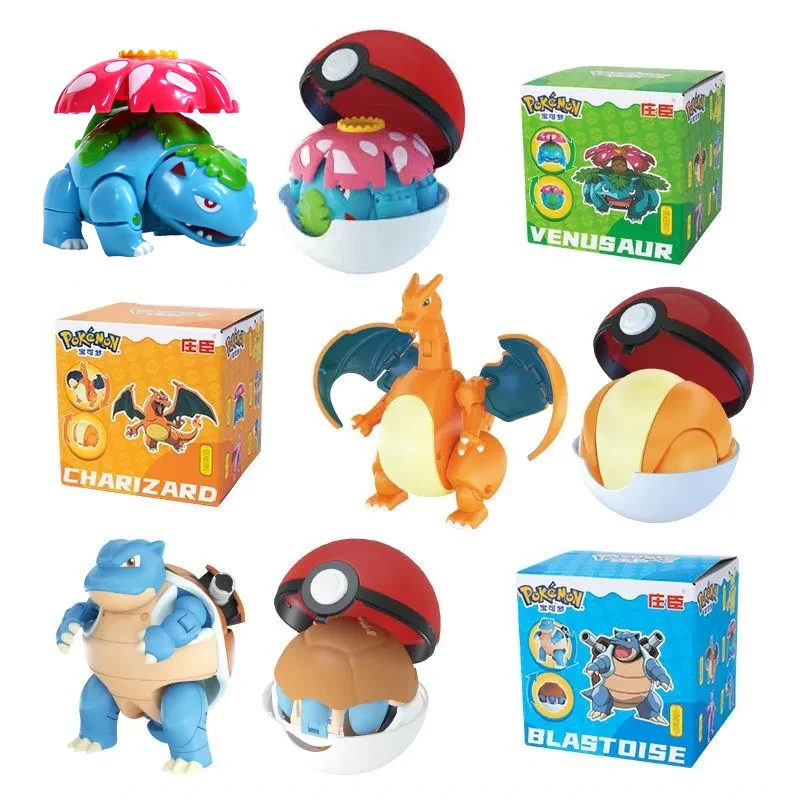 Cute Pokemon Pokeball Transform Pikachu Charizard Venusaur Blastoise Mewtwo Gyarados Eevee Handmade Birthday Gift