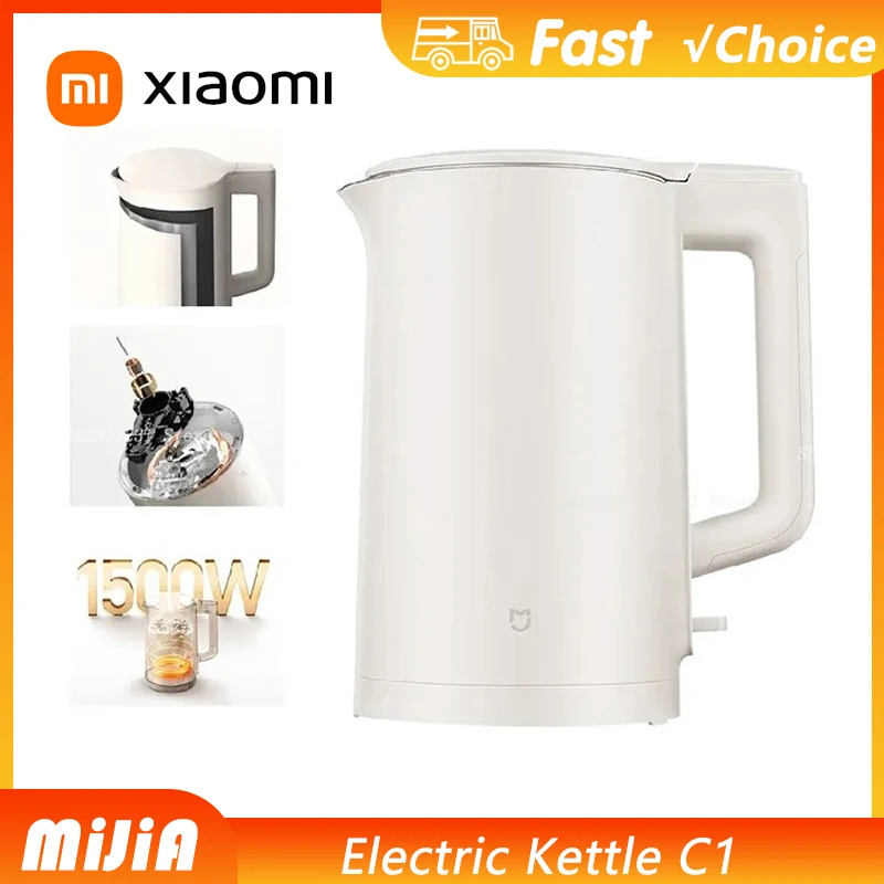 XIAOMI MIJIA Electric Kettle C1 Fast Hot boiling Stainless 1500W Water Kettle 220V Teapot 1.5L Smart Electric Kettles For Home