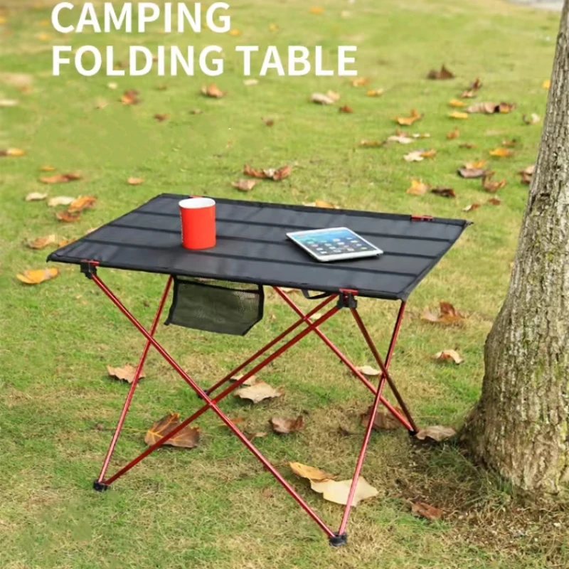 Lightweight Camping Table Ultra Lightweight Portable Table Folding Camp Table for BBQ Hiking Fishing Aluminum Poles Picnic Table