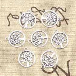 10pcs Antique Silver Color 17x20mm Life Tree Charms Handmade Jewerly Diy