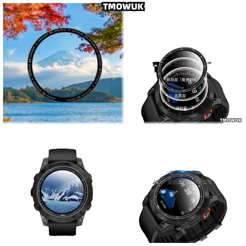 

For Garmin Fenix 6 7 8 7X 6X 7S 47mm 51mm Full Cover Screen Film Anti - Scratch Flexible PMMA 3D