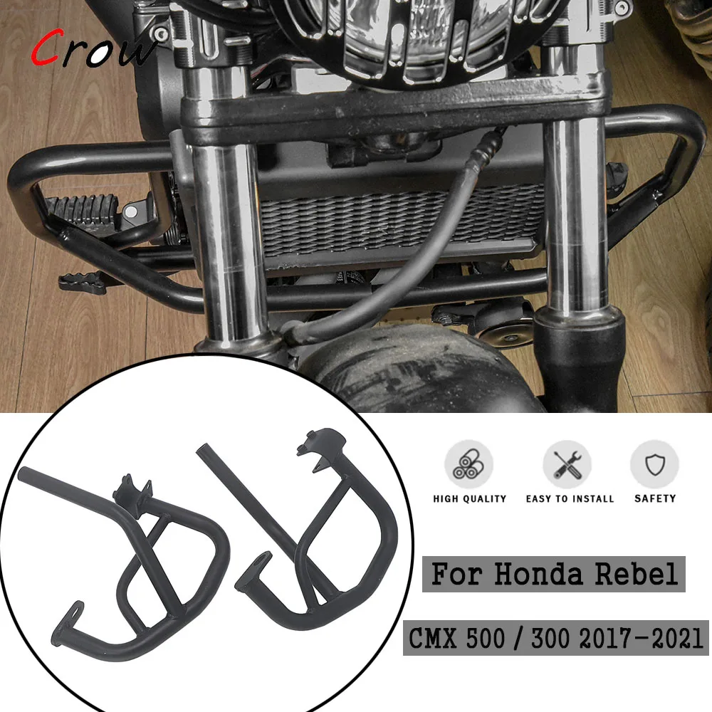 

For Honda 2017 2018 2019 2020 2021 Rebel CMX 500 300 CMX500 CMX300 Motorcycle Engine Guard Bumper Crash Bar Body Frame Protecto