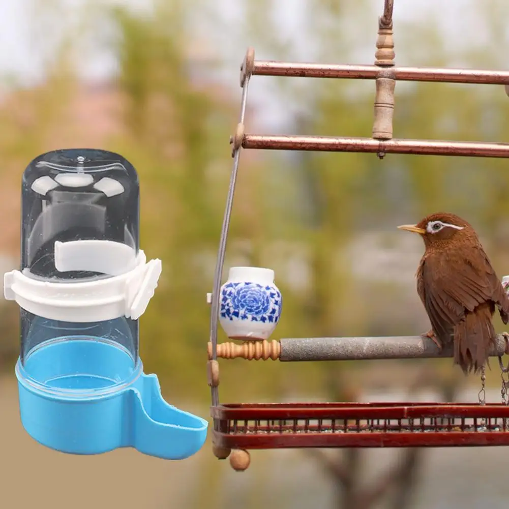 Bird Water Feeder Durable Automatic Parrot Drinking Cup Buckled Design Leak-proof Long-Lasting Bird Dispenser Drinking Cup