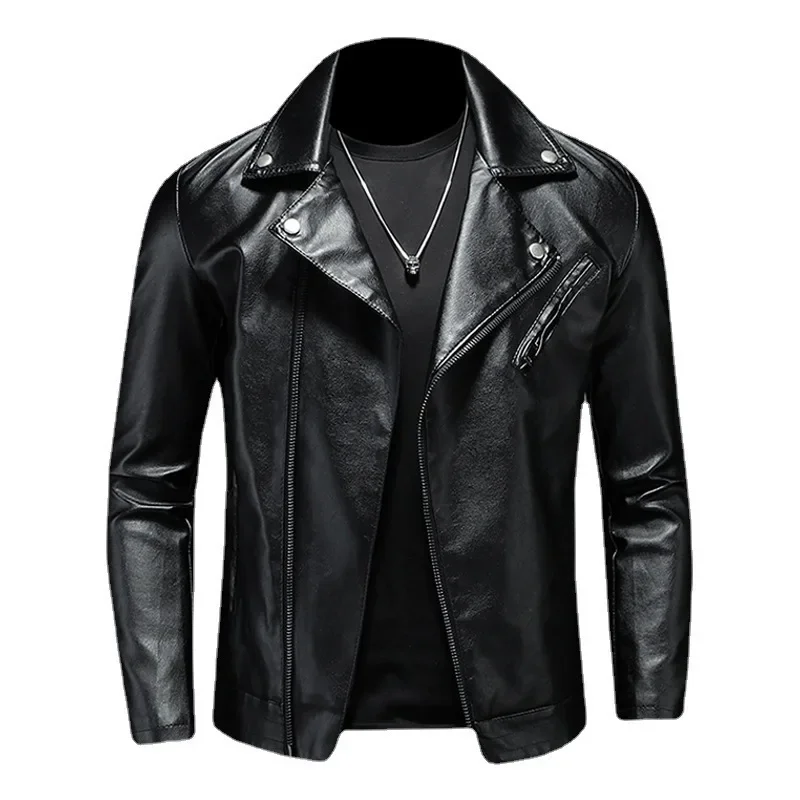 

2023 Leather Men's Coat Couples Spring American Fashion Brand Loose Pilot Motorcycle Clothing