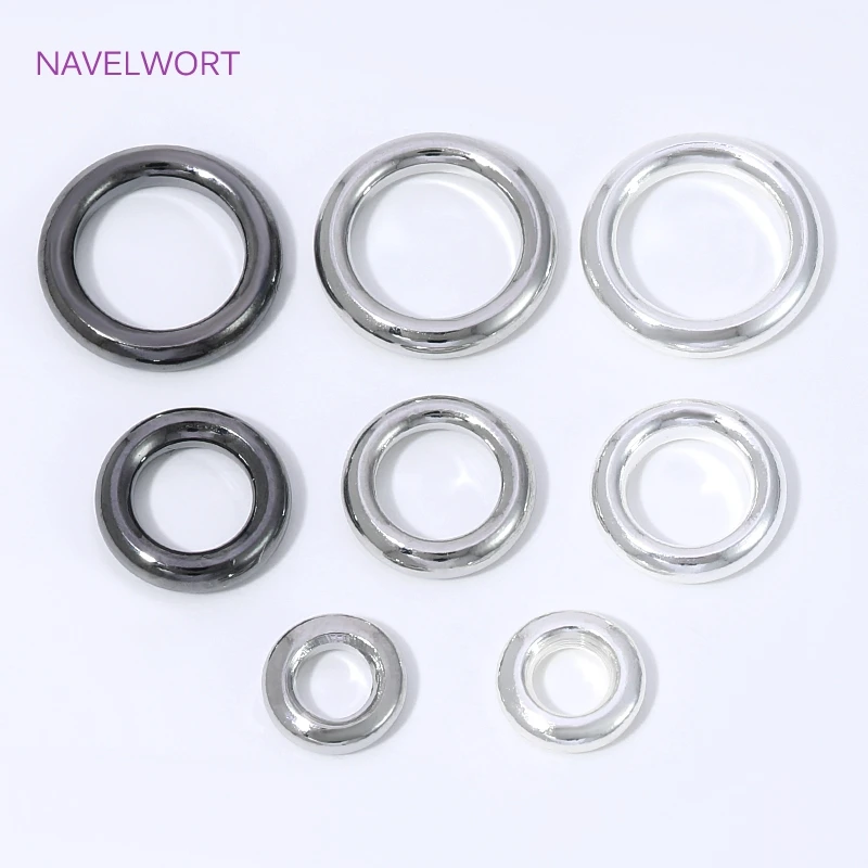 6/8/10mm rhodiumbeschichtete/schwarze geschlossene Verbindungsringe, Verbindungsringe für Schmuck, DIY-Schmuckmaterial Großhandel