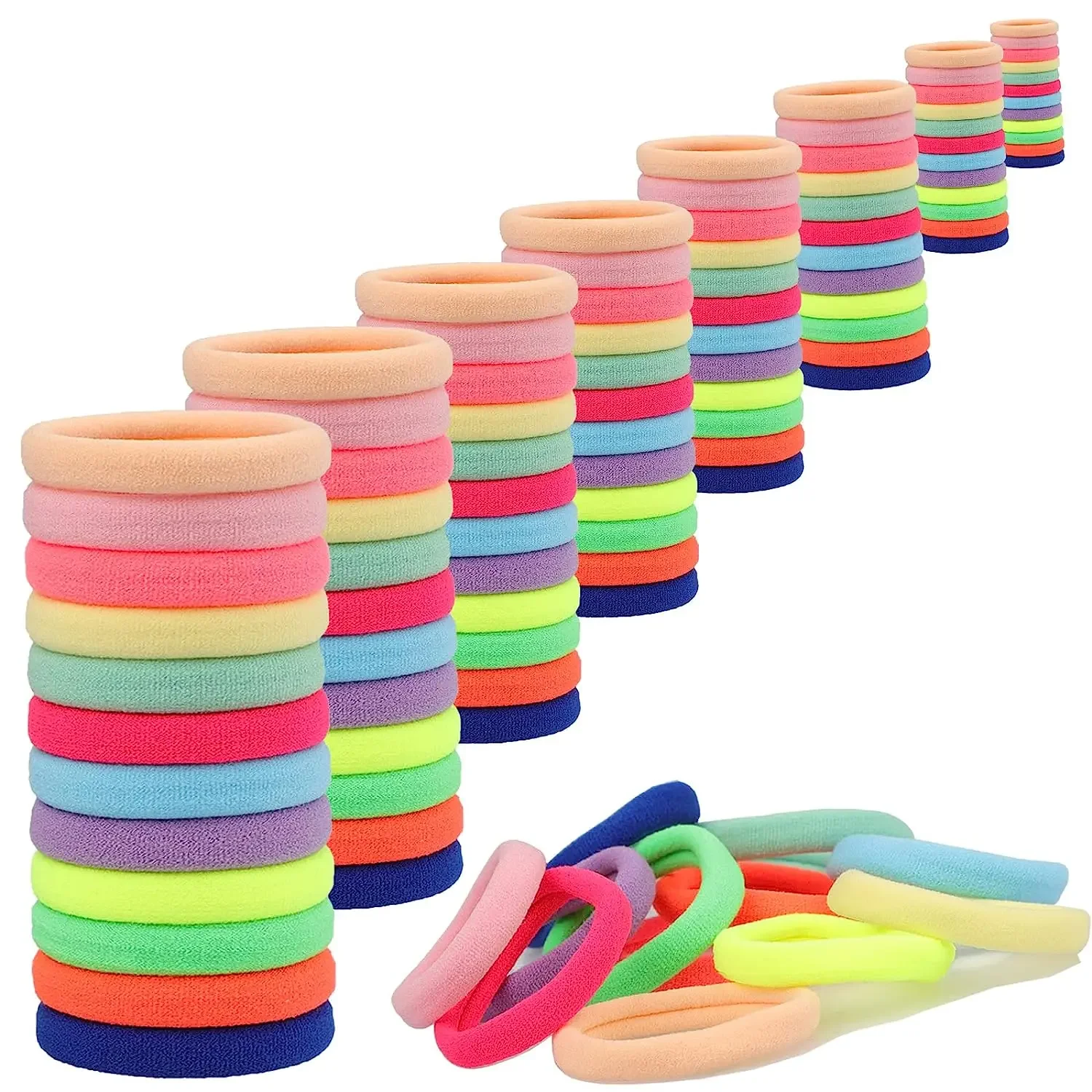 50/100Pcs Colorful High Elastic Hair Bands for Women Girls Hairband Rubber Ties Ponytail Holder Scrunchies Kids Hair Accessories