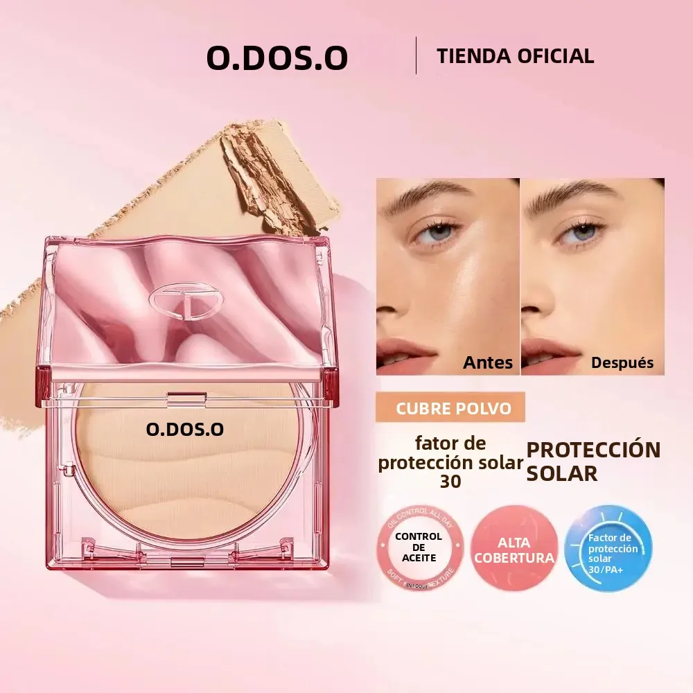 Ajuste 2 en 1 protección solar polvo mate sin peso larga duración alta potencia corrector impermeable sin aceite compacto