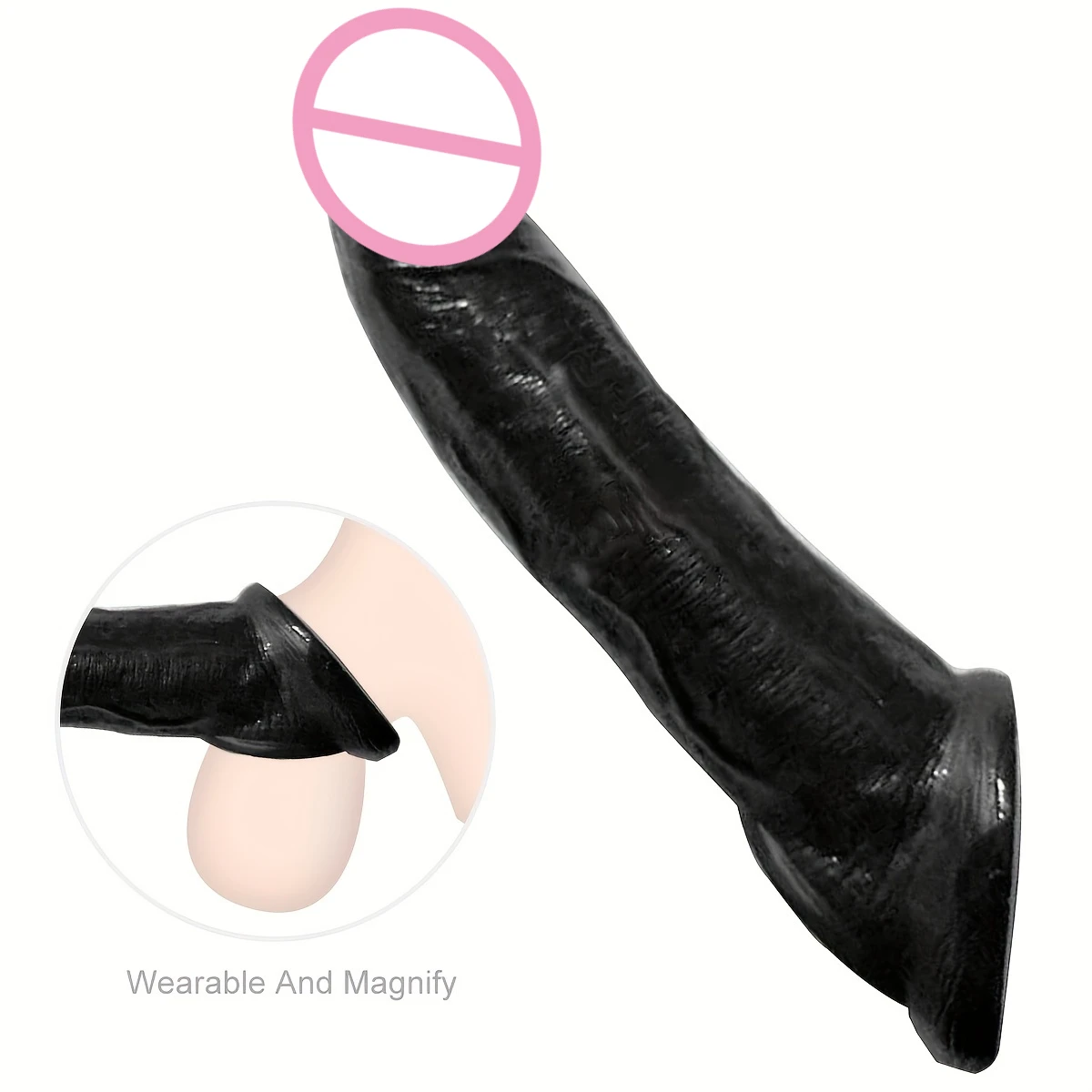 21cm Penis Extension Sleeve Reusable Penis Extender Delay Ejaculation Penis Condoms Men Sex Toys for Adults