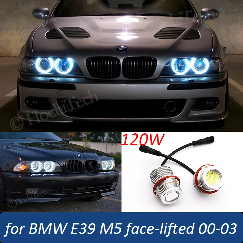 

120W High Power Bright LED Angel Eyes Marker Lights Bulbs Lamp for BMW 5 series E39 525i 530i 535i 540i M5 face-lifted 2000-2003