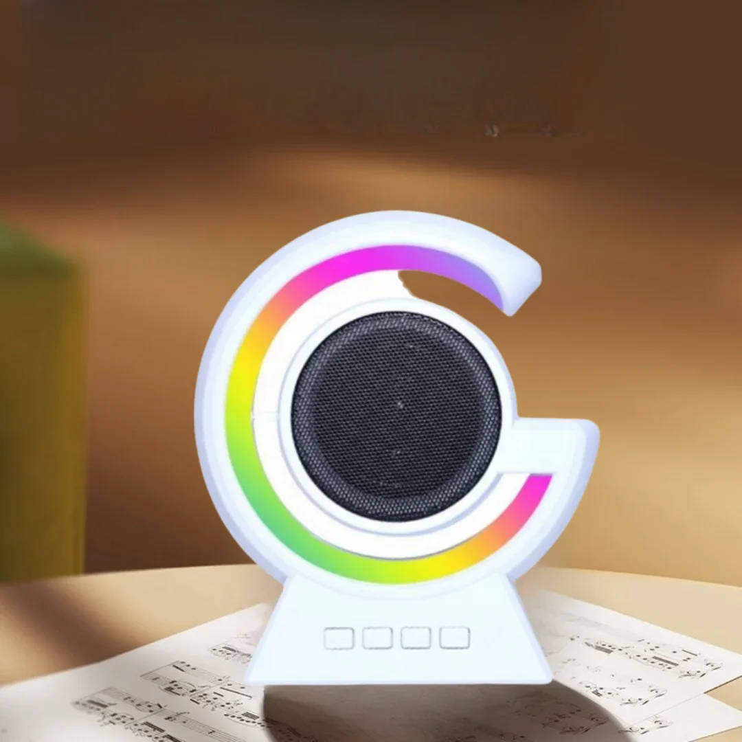 

Portable HiFi Stereo Subwoofer Sound Box RGB Home Wireless Speaker Atmosphere Light Speaker Creative Bluetooth Speaker
