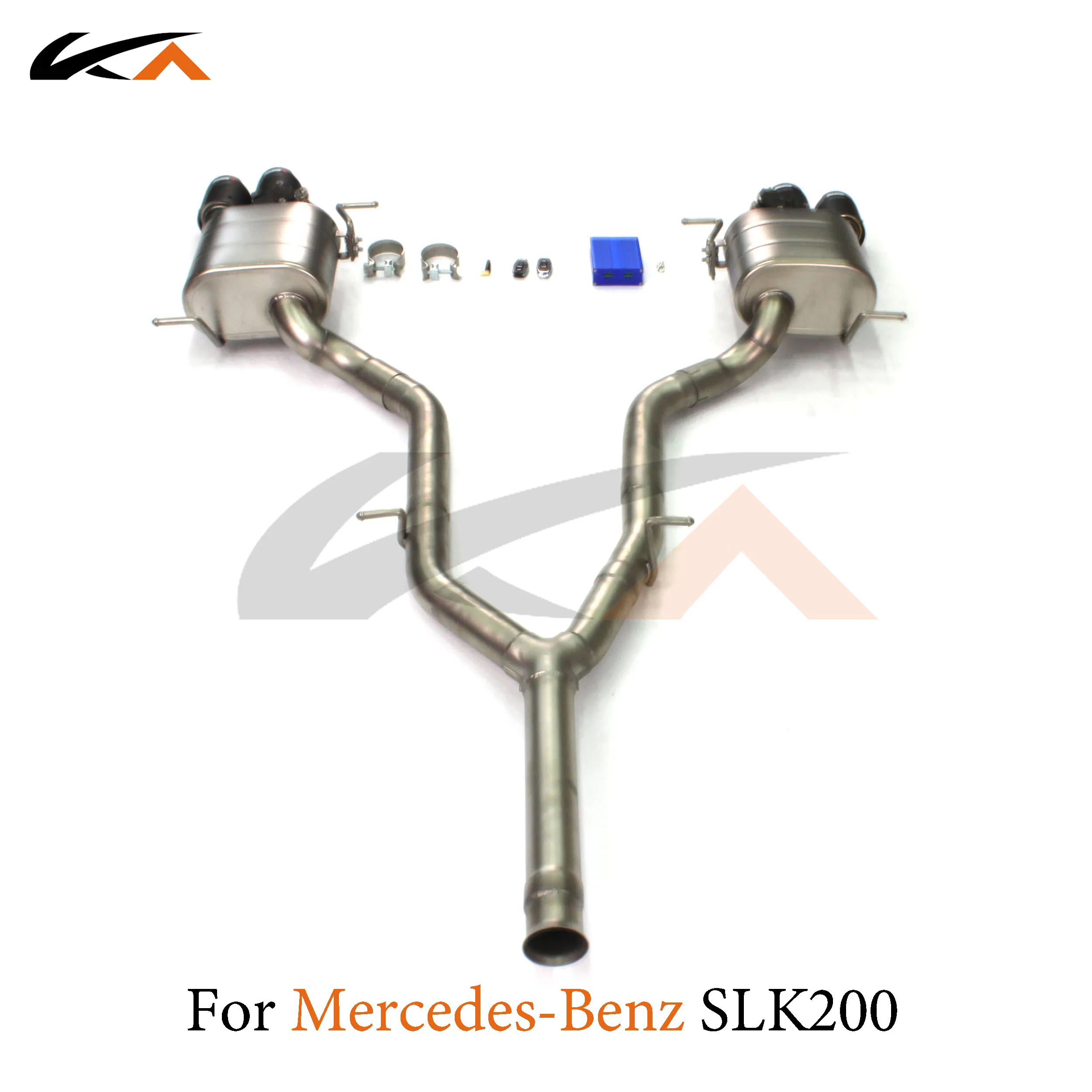 KA Tuning exhaust system stainless catback for Mercedes-Benz SLK200 rear section performance parts muffler with valve