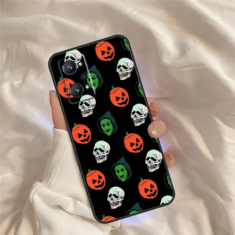 Halloweenowy dyniowy Horror dla Realme C55 C35 C33 C31 C30 C25 C21Y C15 C11 GT Neo 5 3 2 Realme 9 10 11 Pro Plus etui