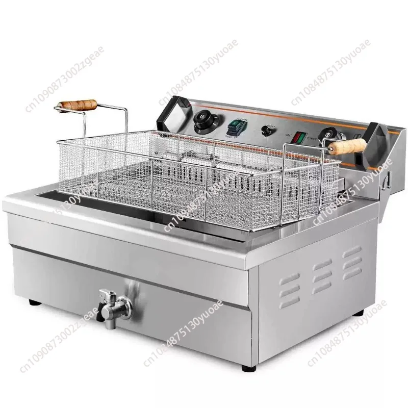 Commercial Electric Fryer Large Capacity Oil Drain Valve Electric Fryer Hot Selling Fryer