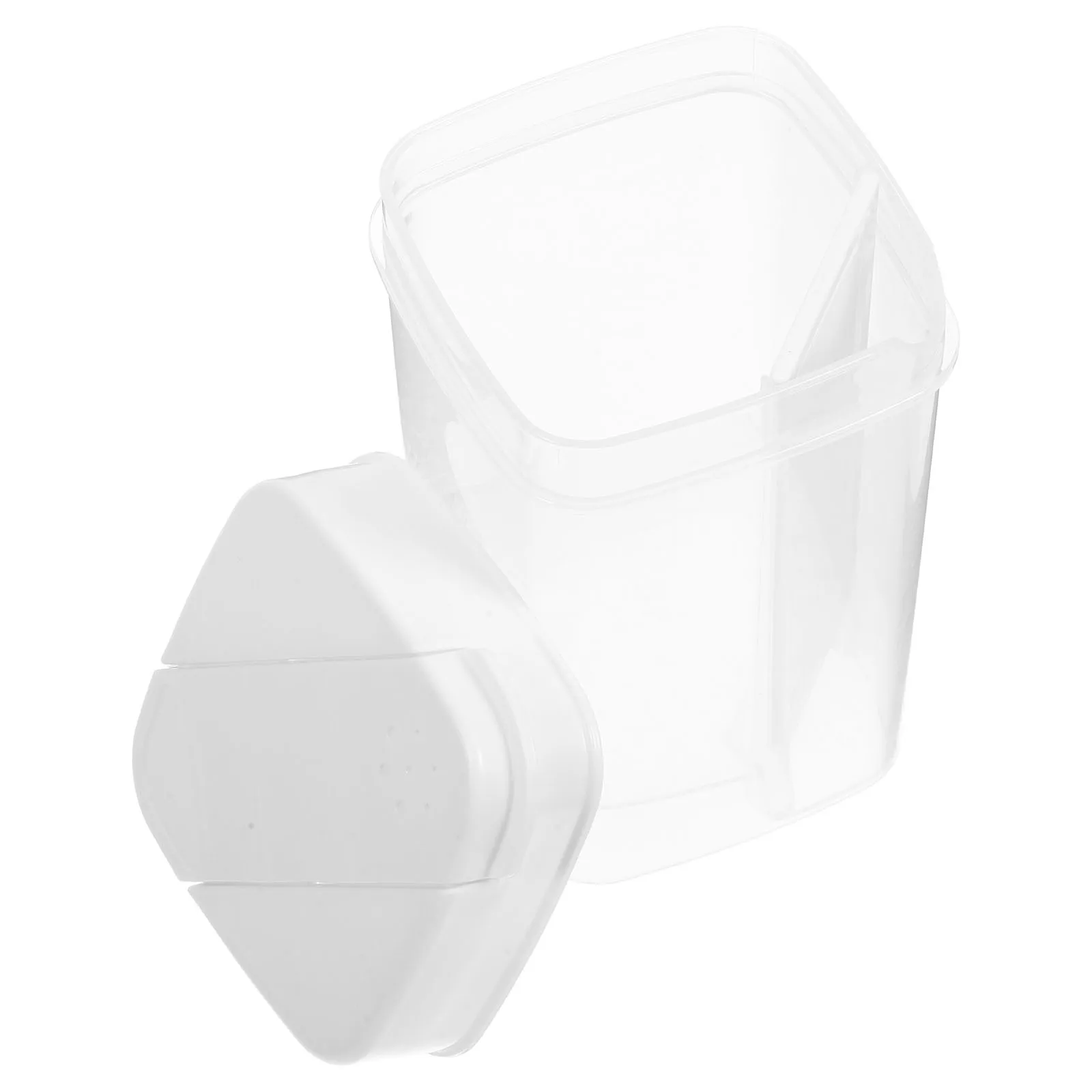 

Salt and Pepper Shaker 2 in 1 Plastic Clear Dual-Lid Seasoning Container Multifunctional Spice Sugar Salt Dispenser Kitchen