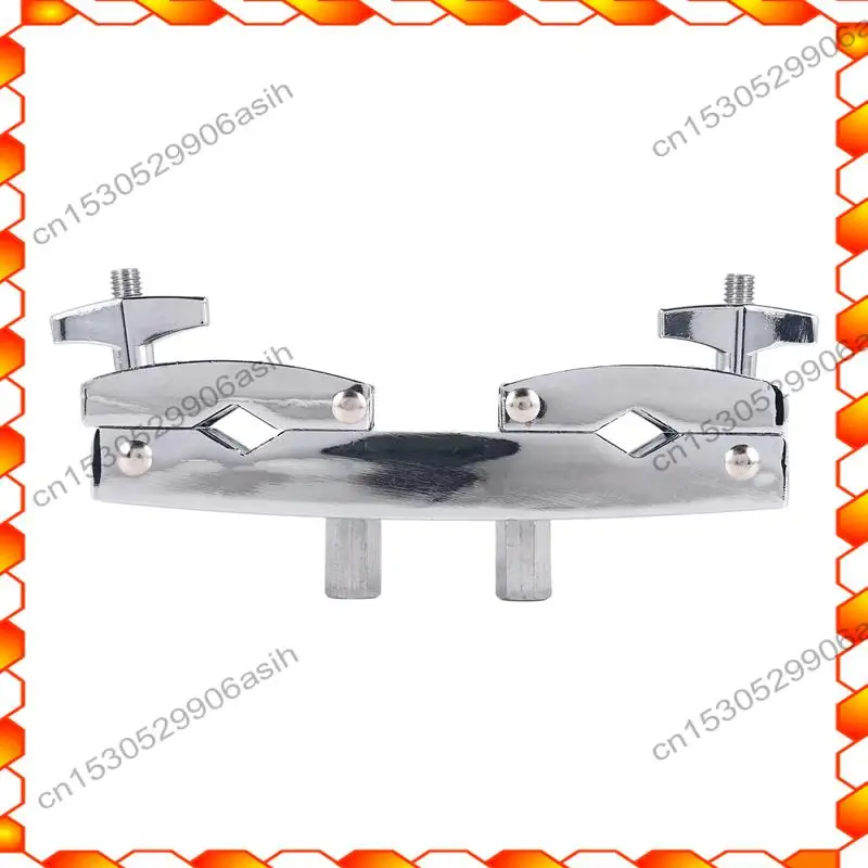 -AT52 abrazadera de tambor 2 agujeros plata Multi abrazadera soporte de platillo soporte de montaje para tambores platillos piezas musicales accesorio de cencerro