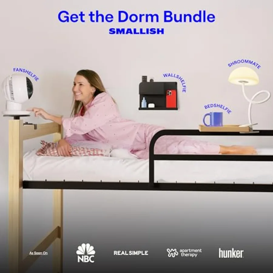 Shroommate Dorm Room Essential Clip On Bed Light - Headboard and Bedside Table Lamp, Flexible Reading Lamp, Night Light for Nur view 6