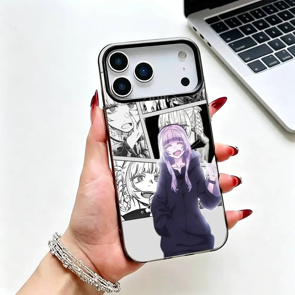 Cool Nazuna Nanakusa For iPhone 17 16 15 14 13 12 11 Pro Max XS  17 Air Silicone Colored Silver Bumper Cover