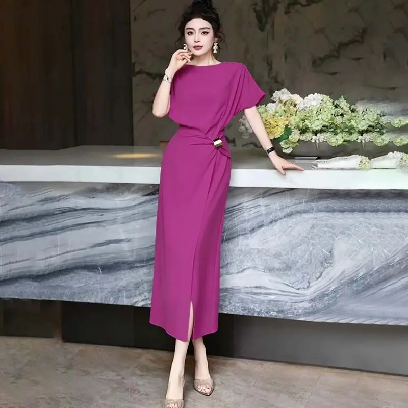 2026 summer new French niche light luxury slim and thin waist dress design foreign style dress