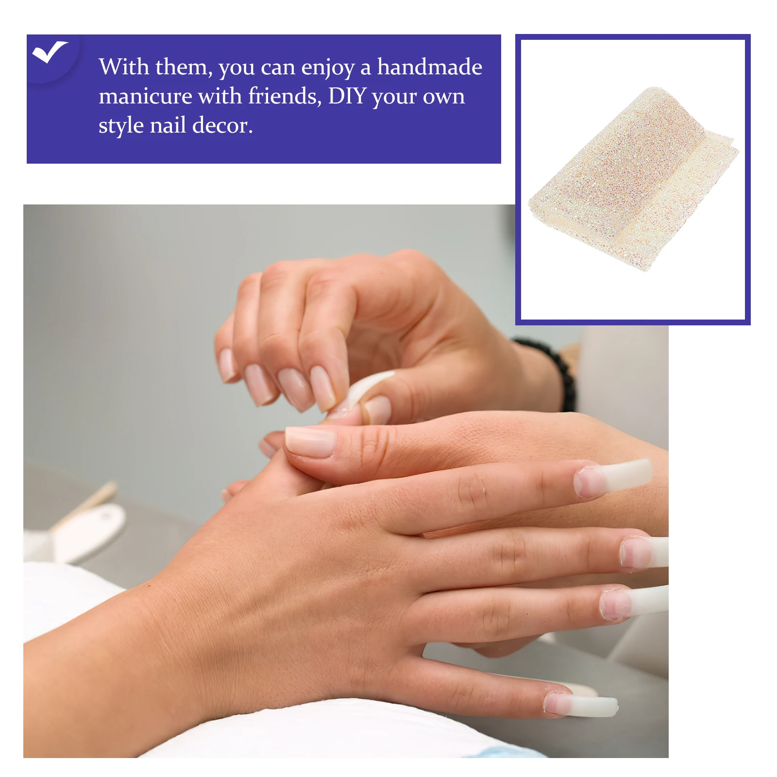 

Diamond-in Table Mat Rhinestones Nail Art Supplies Cushion Cover Premium Material Durable Practical Long Term Use Creative