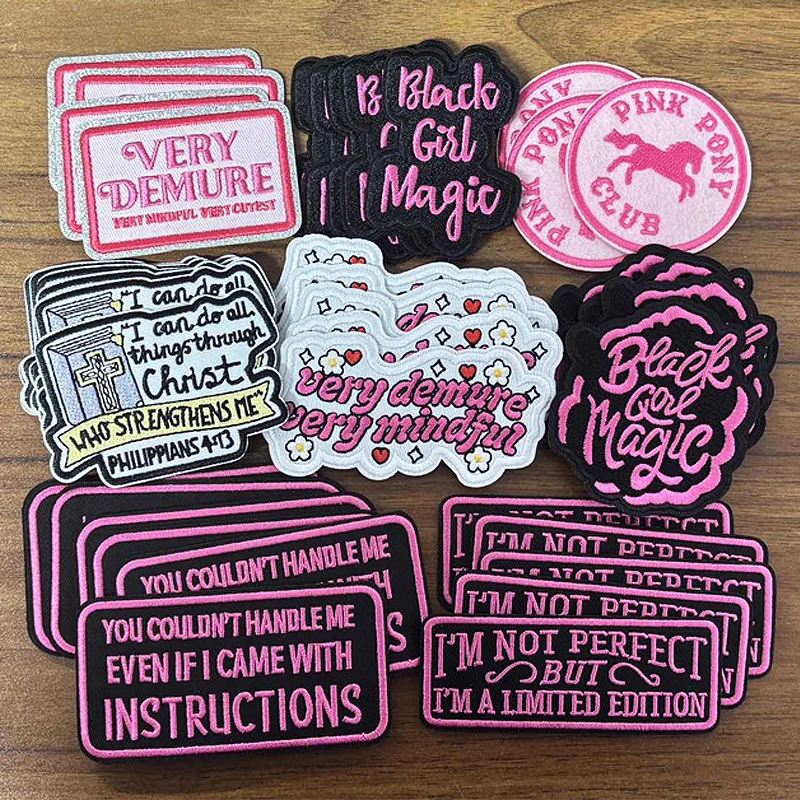 Custom Iron On Embroidered Patch Personalized Design Photo Text Logo Name Patches For Party Gift DIY Craft Garment Decoration