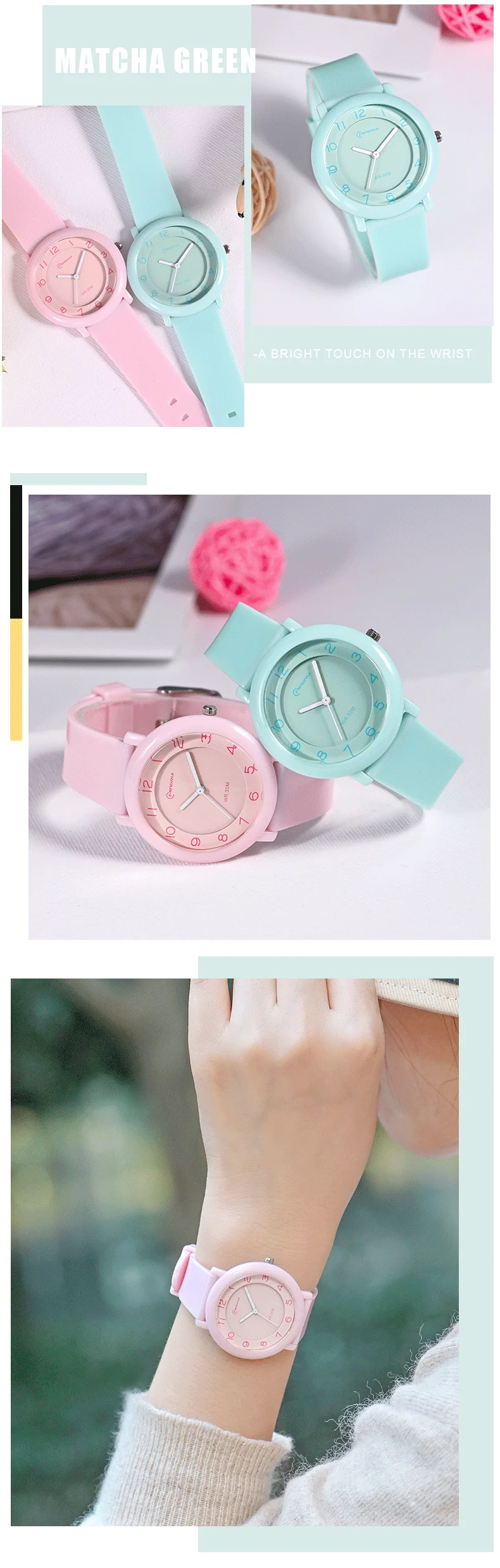 UTHAI CE85 Pointer Watch Trend Simple Quartz Watch Children's Waterproof Quartz Electronic Watch Student