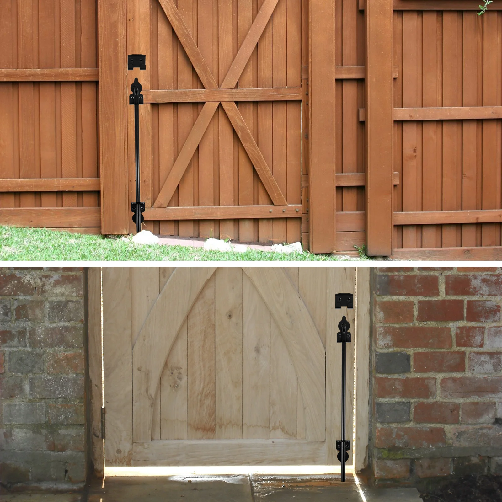1/2Pcs Cane Bolt Gate Drop Rod Iron Fence Ground Latch 12/18 inch Heavy Duty Gates Doors Stopper for Wood PVC Gates Fences Doors