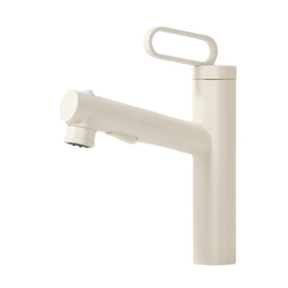 

Three Ways of Water Discharge Wash Basin Faucet 60cm Wide Range Copper Alloy Pull Type Faucet Rotating Cold and Hot Basin Faucet