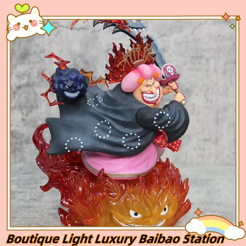 One Piece Quattro Imperatori Grande Mamma Charlotte Linlin Anime Action Figure 26 cm Ornamento da collezione Gk Statua Giocattolo Modello per i fan