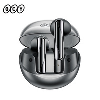 QCY AilyBuds Clear Wireless Earphones Bluetooth 5.3 Semi in-Ear Headphone 4 Mic ENC Mini Short Stem Earbuds 0.068s Low Latency