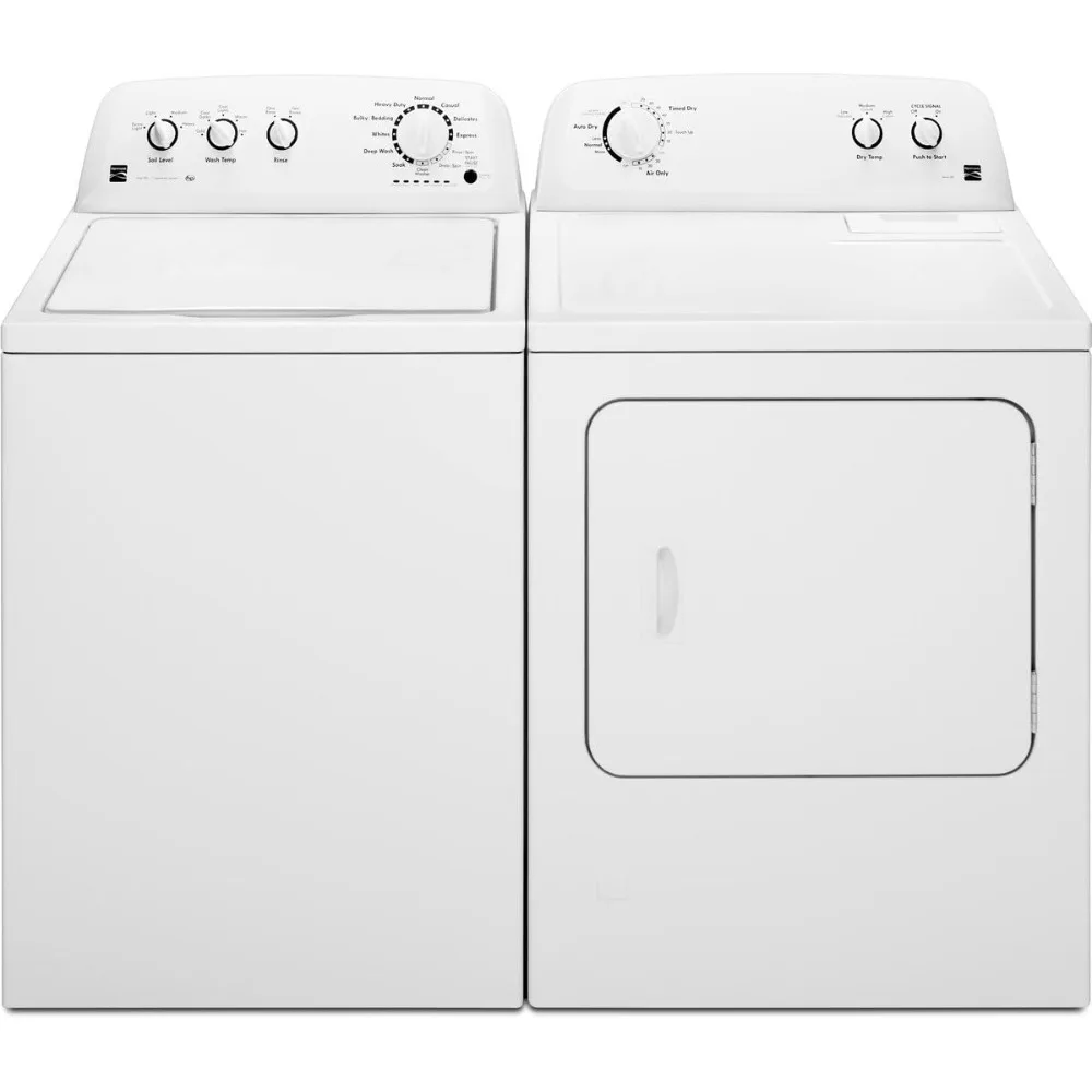 Electric Dryer with Wrinkle Guard and 7.0 Cubic Ft. Total Capacity, White