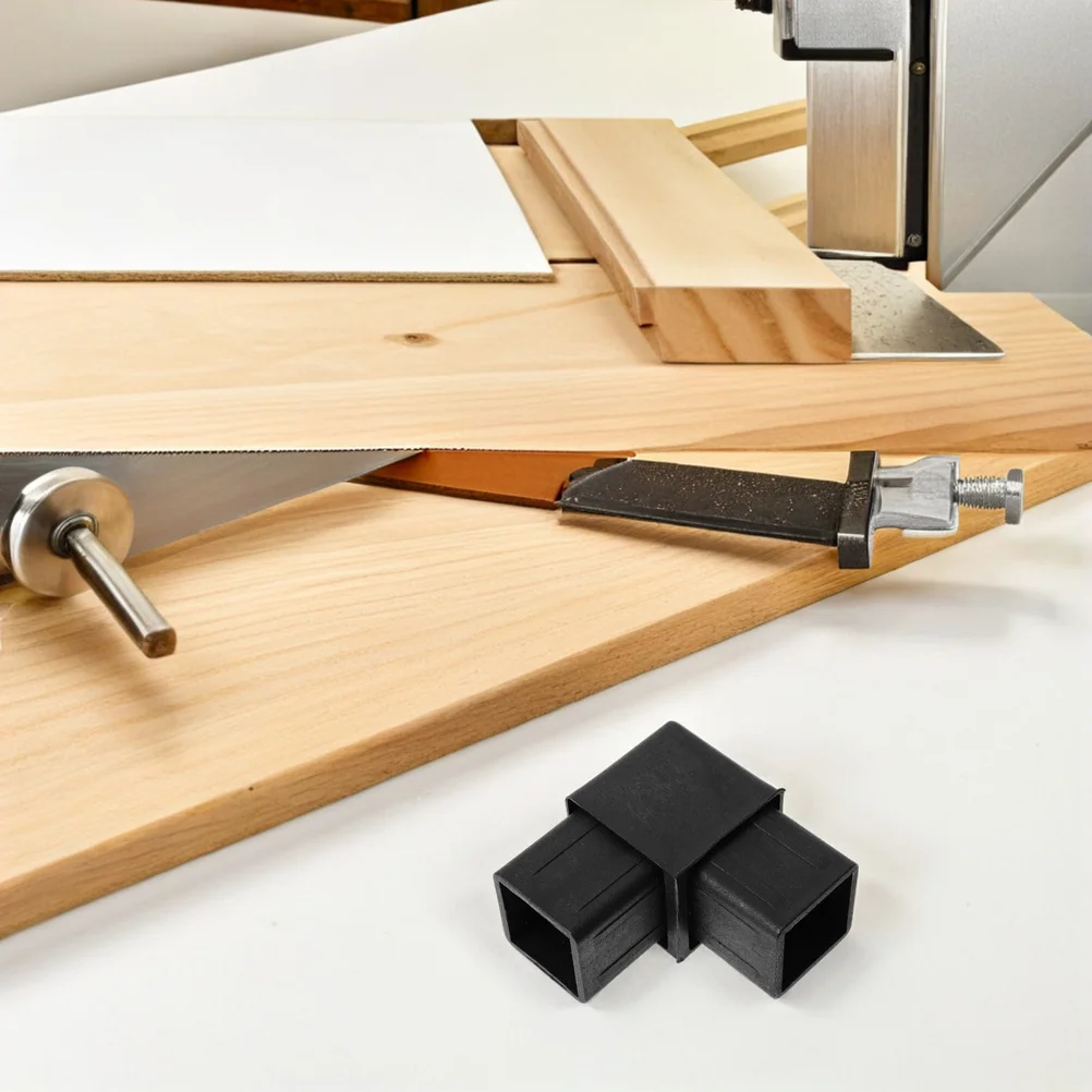 

6pcs Plastic Corner Connectors: Right Angle Fitting For Frame Shelf Guardrail, L-Shape Joint For Furniture Display