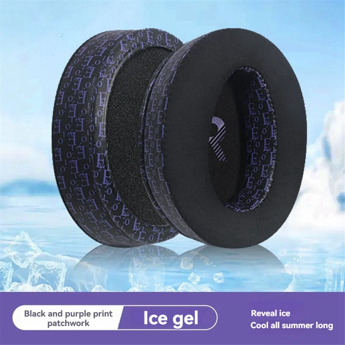 Ice Feel Ear Pad WH-CH700N ZX770BN Headphone Ear Cushions Enhancing Aesthetics with Stylish Print,Black-