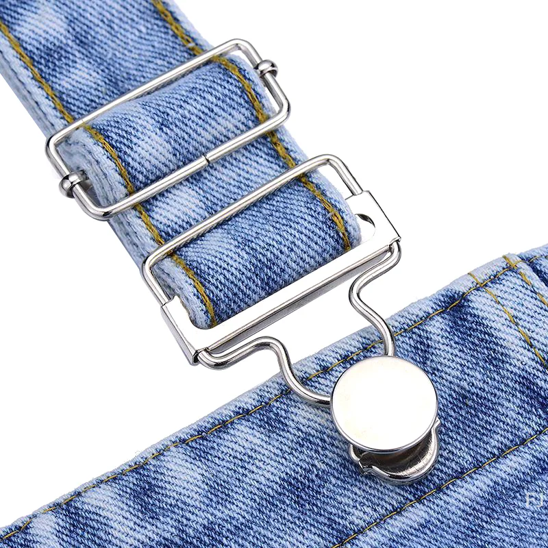 [YU]Dungaree Fasteners Clip Brace Buckles With Jeans Buttons Set For Denims Jackets Home DIY Apparel Sewing Supplies