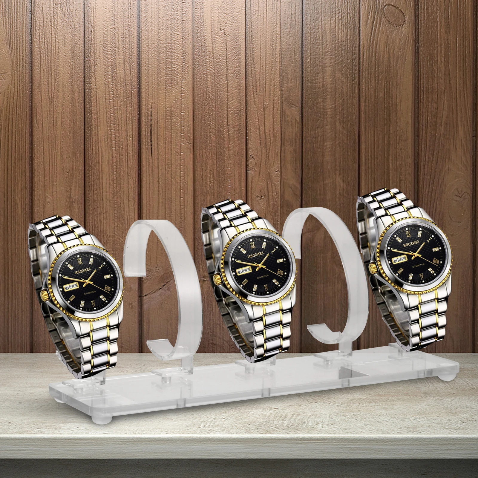 

Acrylic Watch Display Stand Transparent Base Multi-Booth Removable Watch Holder Non-Slip Stable Easy Install Suitable For All