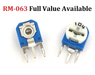 20PCS RM-063-103 10K 100R 200R 500R 1K 2K 5K 20K 50K 100K 20K 500K RM063 Potentiometer Variable Resistor 101 102 104 105 201 202