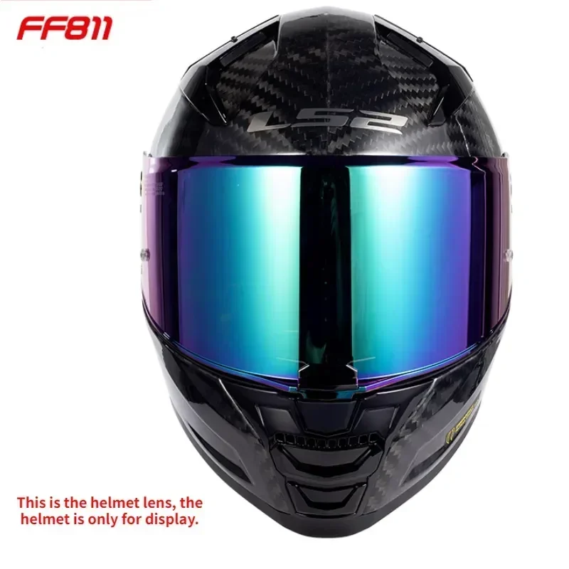 LS2-visera FF811 para casco de motocicleta, visera de cara completa, Cor negro y plateado, Original