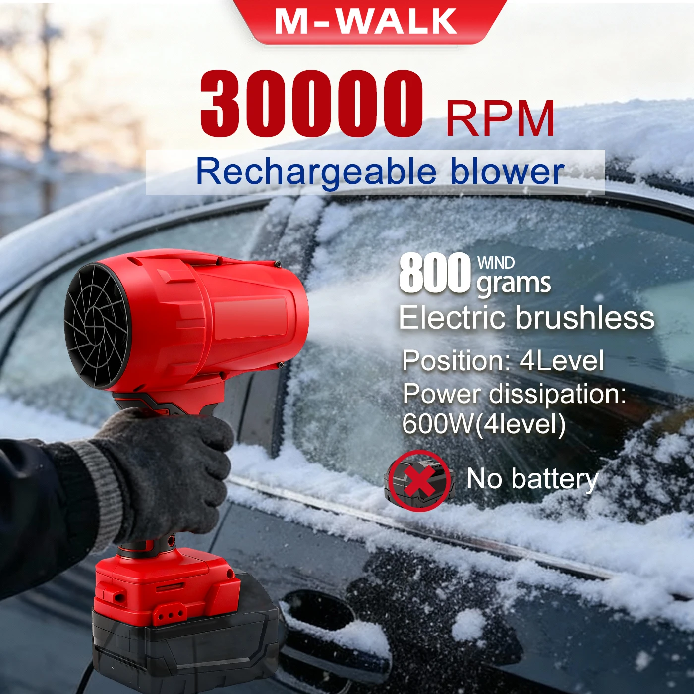 Dryer Car Blower - 200M/S Cordless Electric Blower Turbo Jet