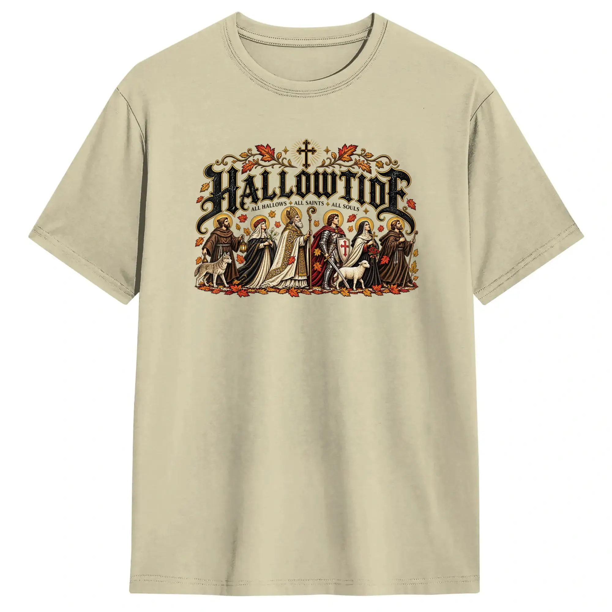 Hallowtide Catholic All Hallows Eve All Saints All Souls Cotton T Shirt For Couple Summer Oversize Wholesale Clothes