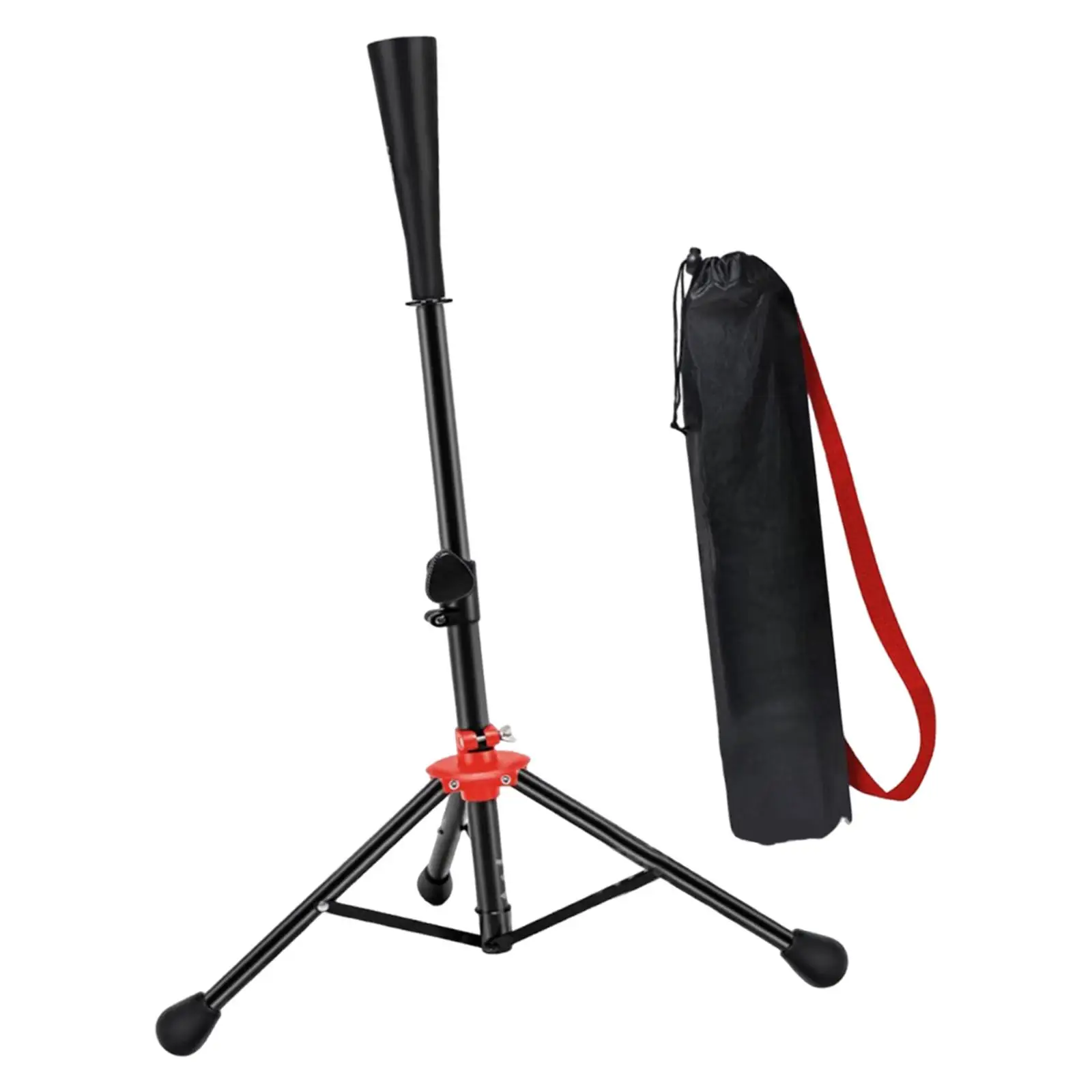 Baseball Batting Tee with Carry Bag Women Men Player Durability Premium Equipment Multipurpose Hitting Tee Tripod Stand Base