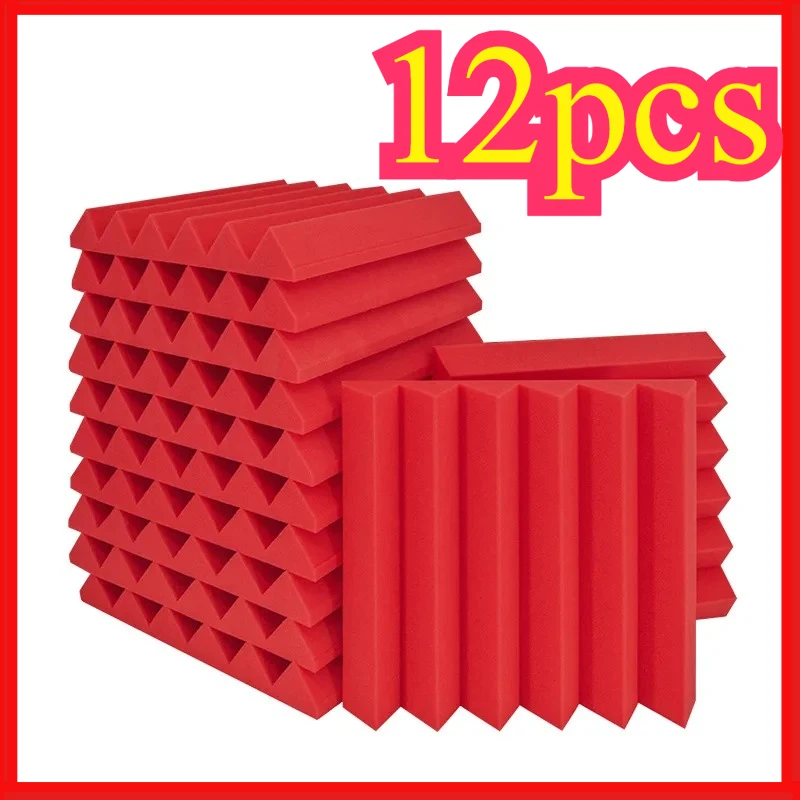 

Soundproof Wall Tiles - Self-Adhesive Acoustic Foam Panels for Home Studio, 12pcs 30x30cm Noise Reduction