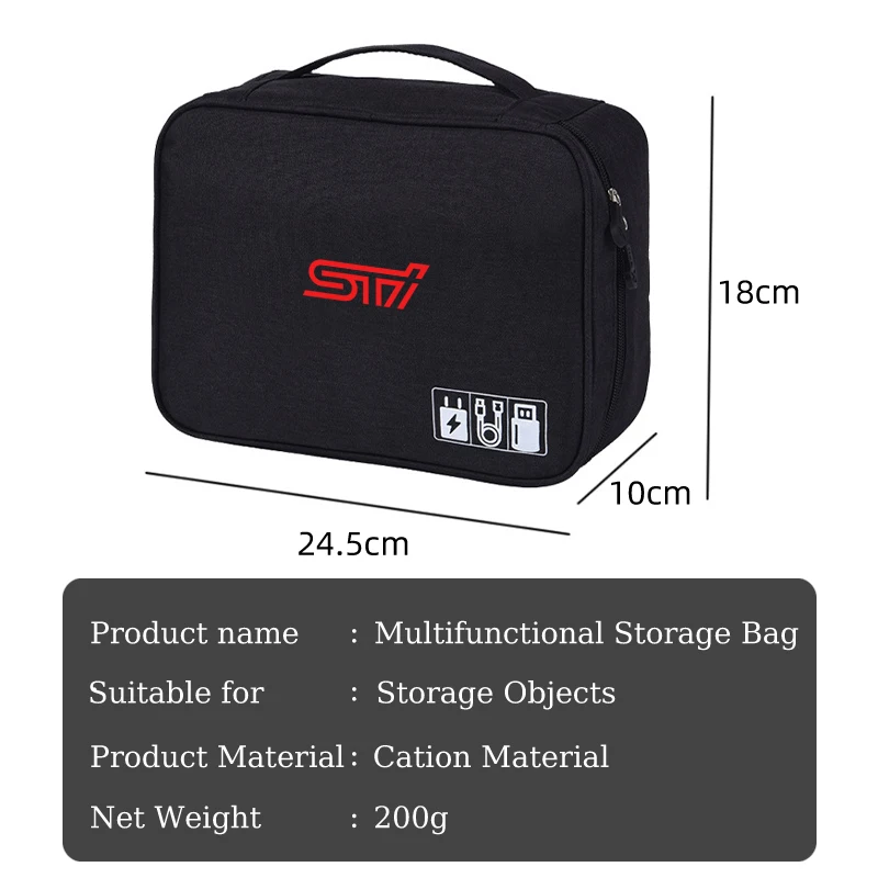 Car Waterproof Storage Bag Multi-functional Digital Organiser  For Subaru STI Impreza Legacy WRX STI BRZ XV WRC Forester Crosstr