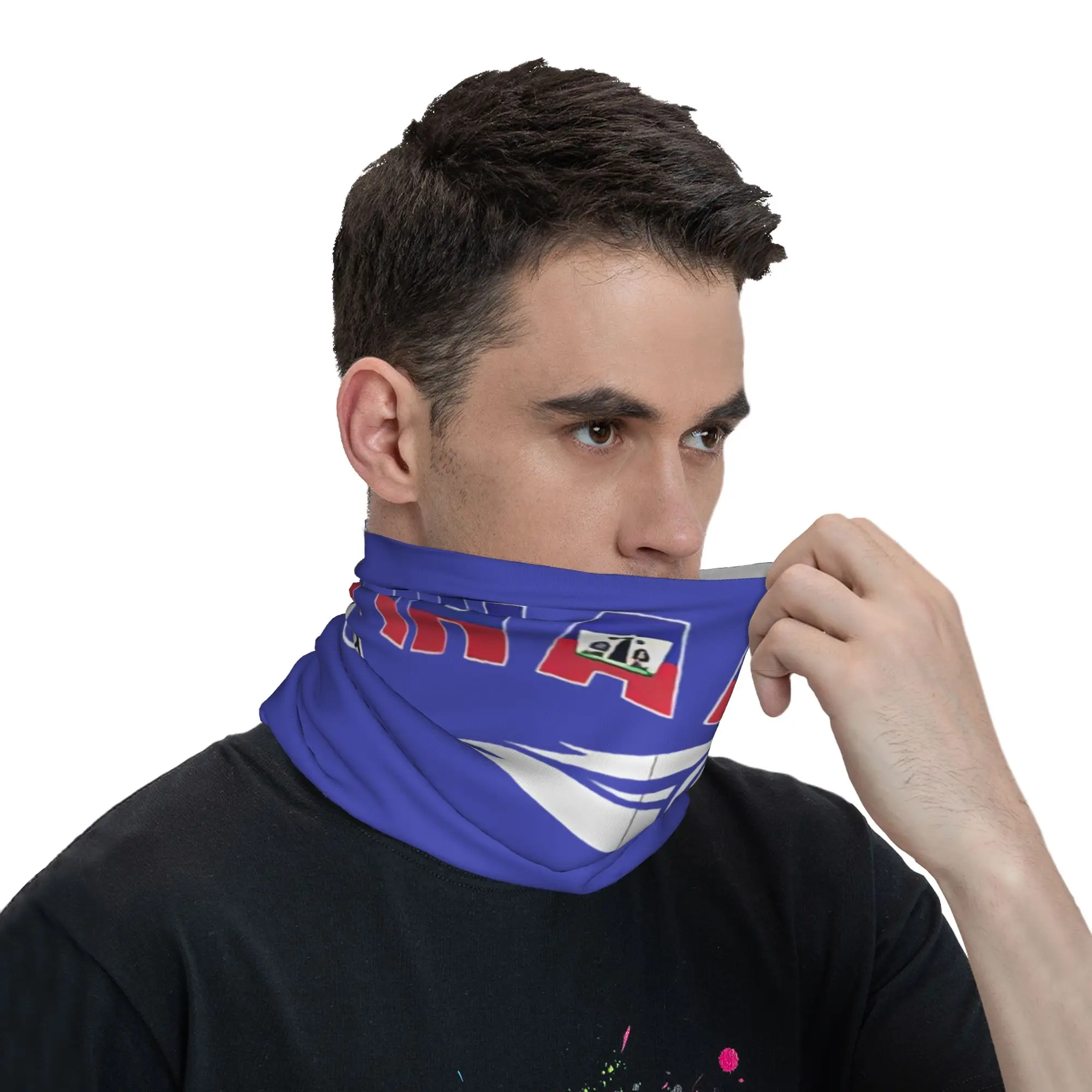 Haiti Flag Haitian Soccer Bandana  Fashion Punk Bicycle Mask Riding Fishing UV Protection Balaclava Soft Warm Face Cover Mask view 6