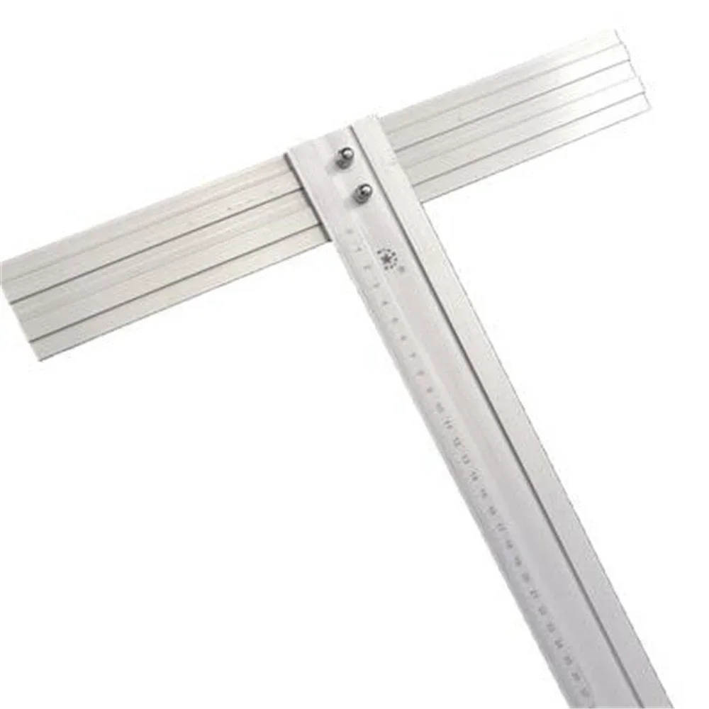1pcs for Aluminum Alloy T-Shaped Ruler Non-Slip T-Shaped Glass Ruler Double Scale Art Protection Spray Drawing Cut T-Shaped